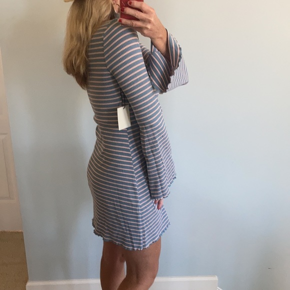 Blue & Pink Stripe Mini Dress - Picture 5 of 11
